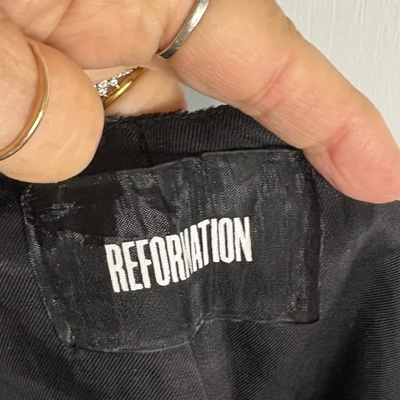 Reformation Patchwork Velvet Mini Skirt. Surplus Fabric used - Picture 3 of 6